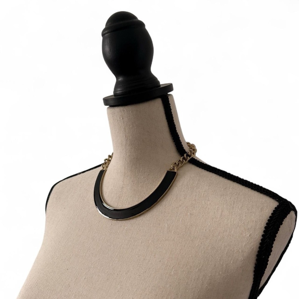 black and gold statement necklace